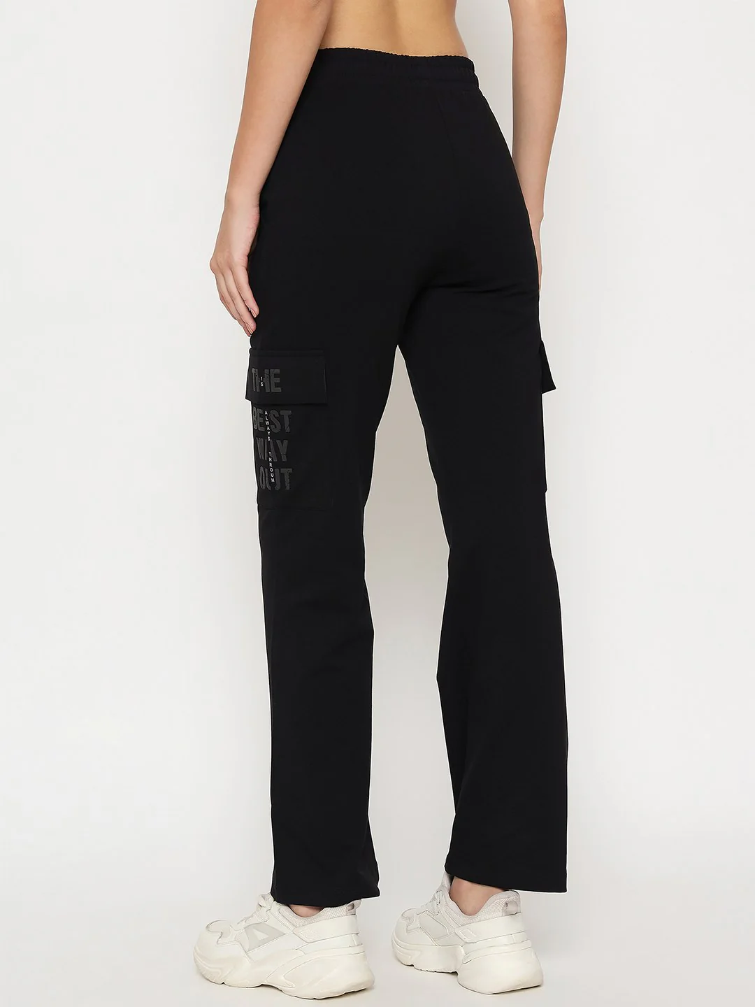 mSECRET Straight Black Cargo Track Bottoms - Image 5
