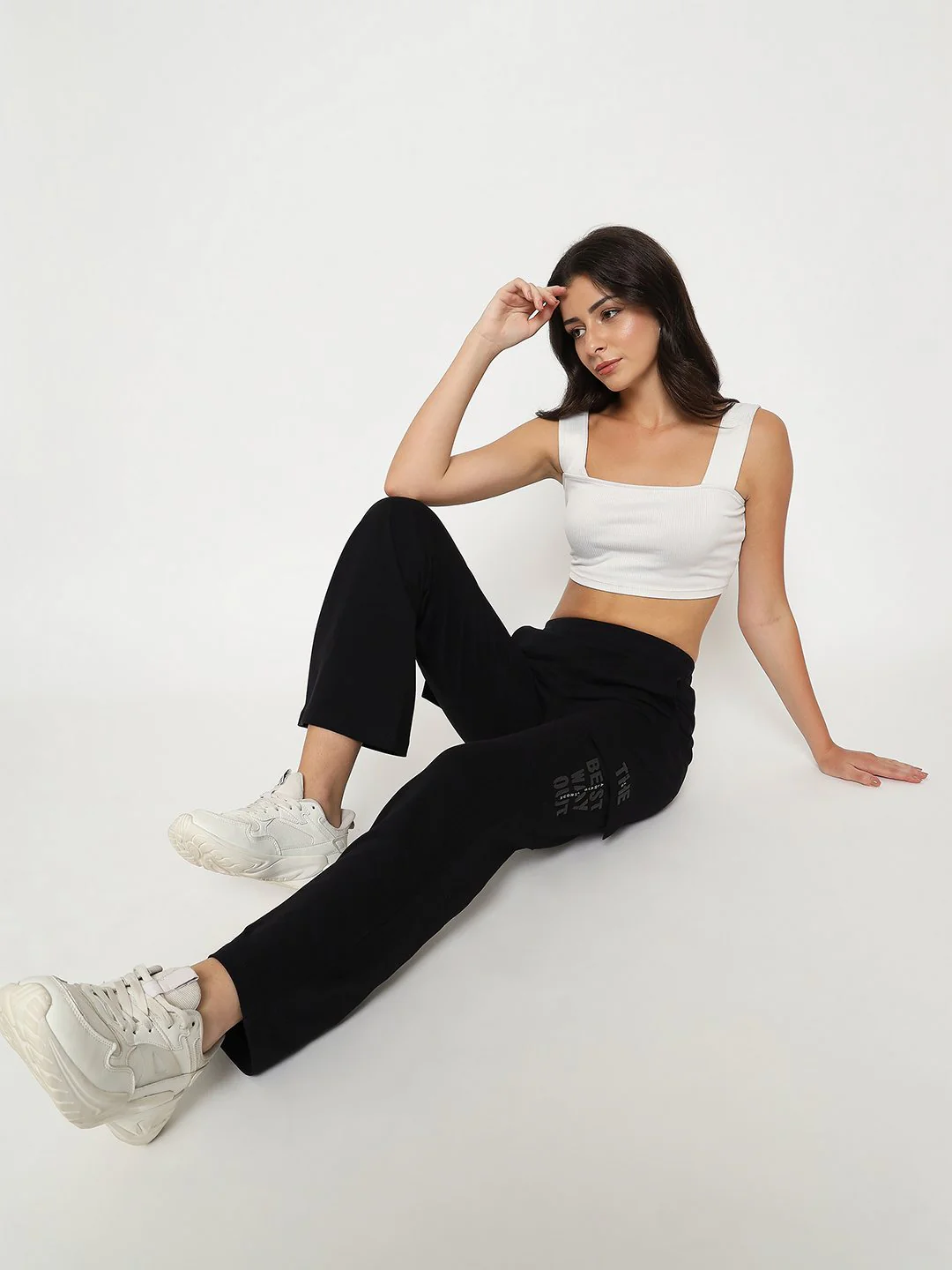 mSECRET Straight Black Cargo Track Bottoms - Image 7