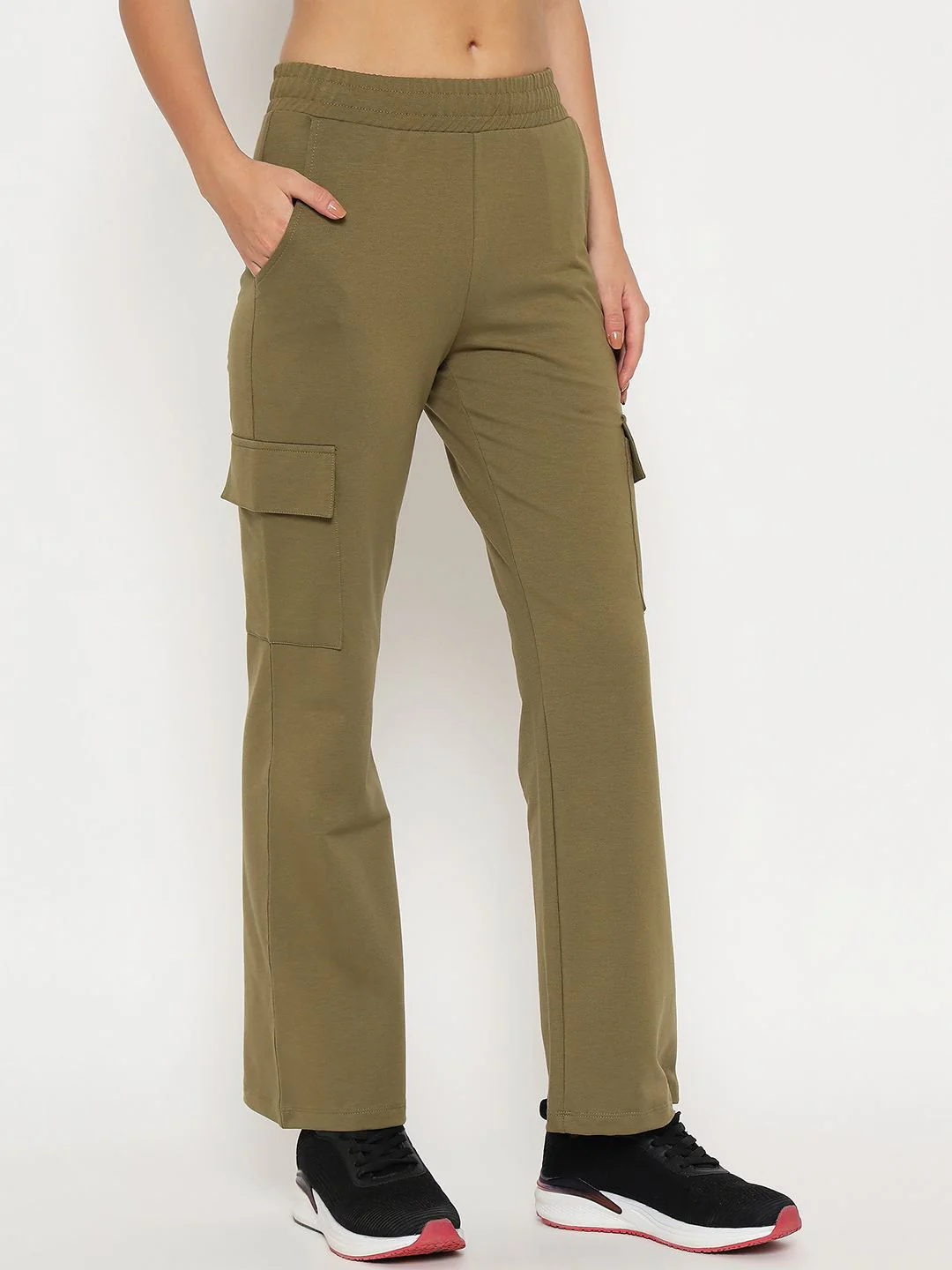 mSECRET Straight Olive Green Cargo Track Bottoms - Image 3