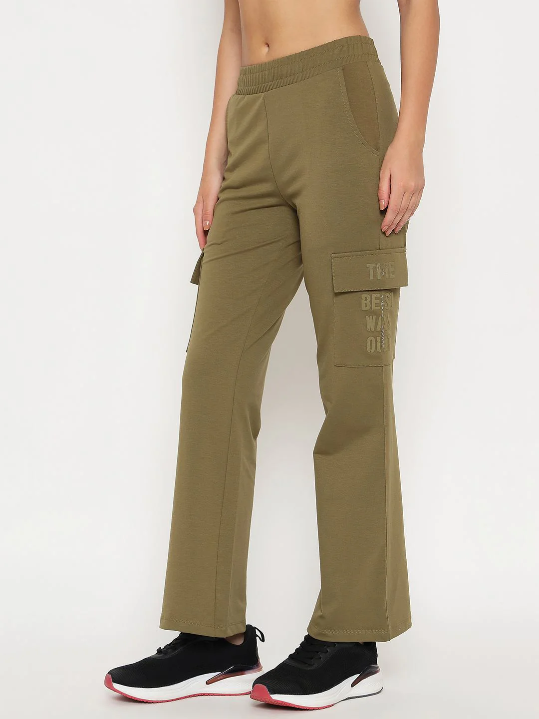 mSECRET Straight Olive Green Cargo Track Bottoms - Image 4