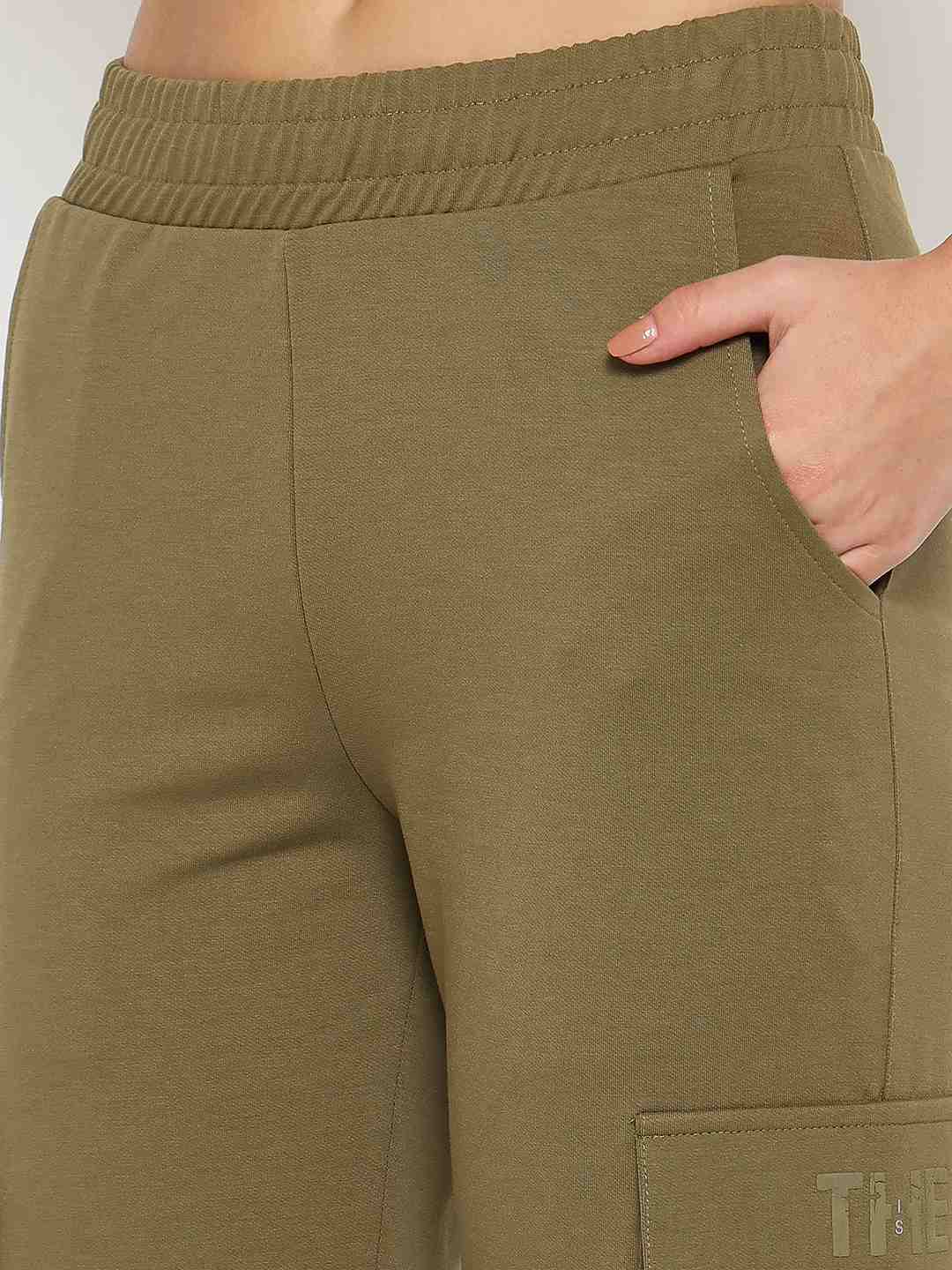mSECRET Straight Olive Green Cargo Track Bottoms - Image 6
