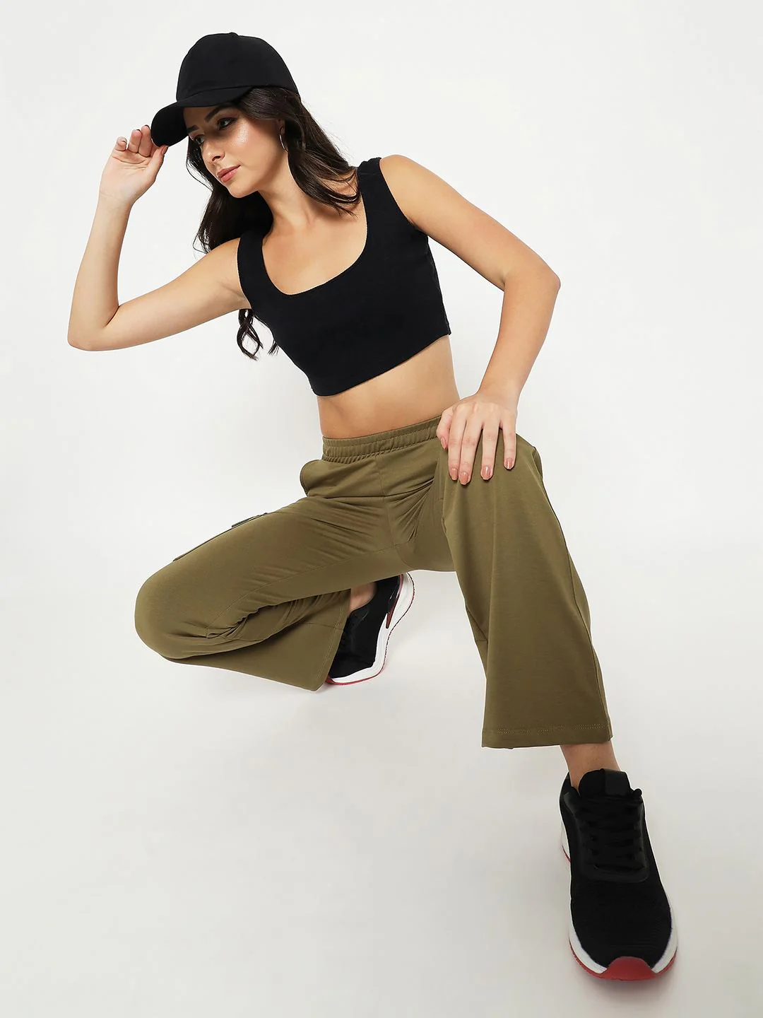 mSECRET Straight Olive Green Cargo Track Bottoms - Image 7