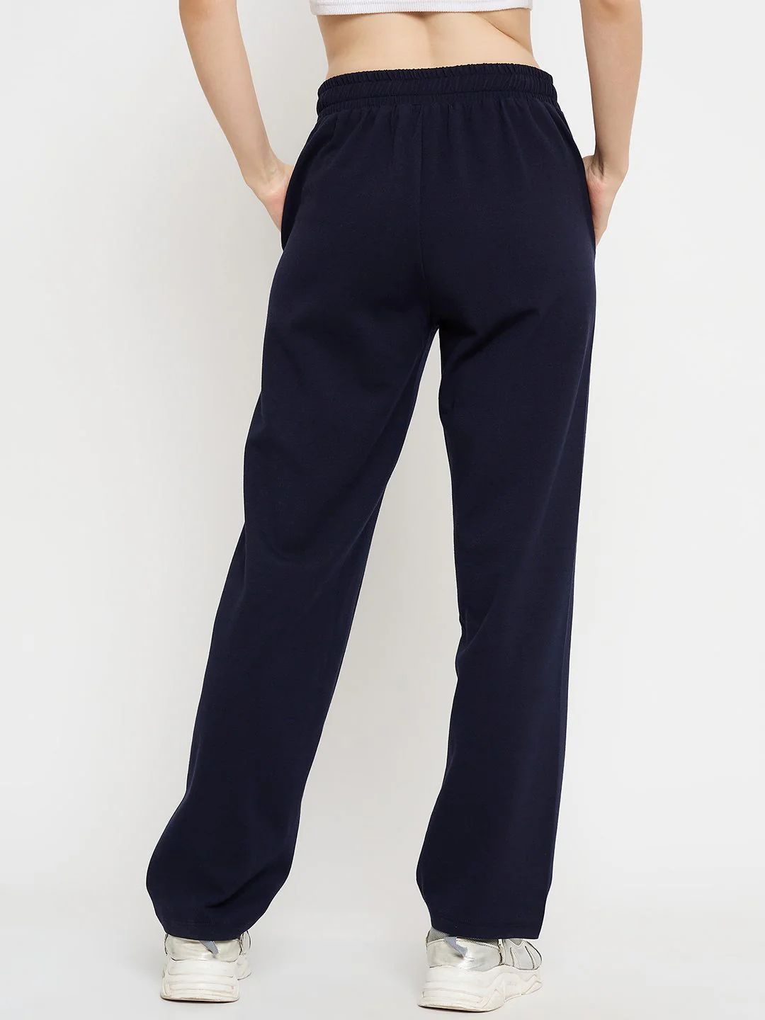 mSECRET Cotton Blend Navy Blue Straight Track Bottoms - Image 6